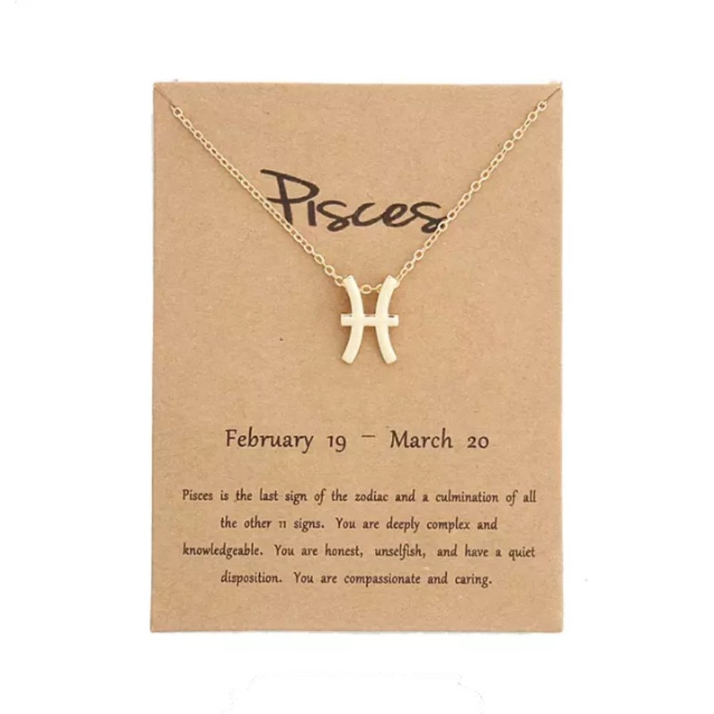 NWT Gold Pisces Necklace